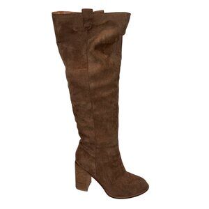 Mi.iM The Saint Slouch Knee-High Boots – Camel Suede, Size 10, Excellent conditi